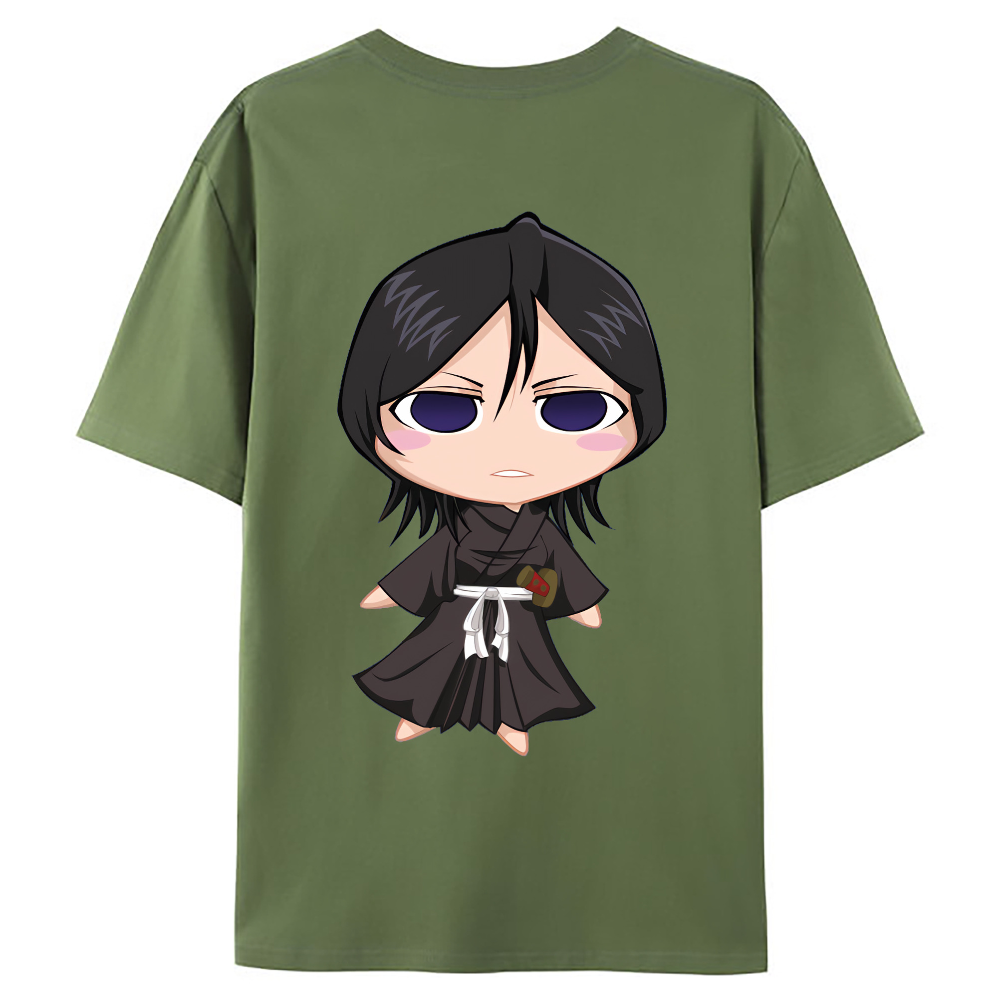（画像用） ブリーチ 朽木ルキア BLEACH Kuchiki Rukia 綿100％ メンズ半袖Tシャツ（バックプリント） 通気性